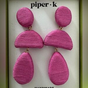 Piper Fuchsia Drop Earrings